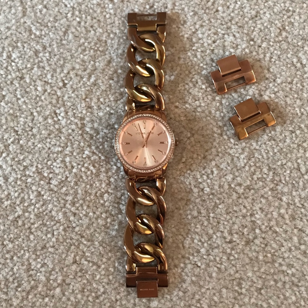Michael Kors Rose Gold Chain Watch